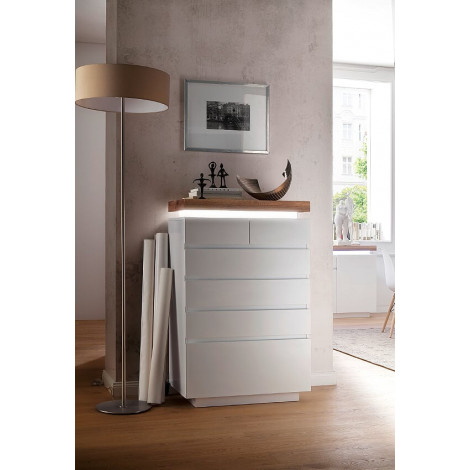 Romina komoda szafka biały lakier matowy 48997MW