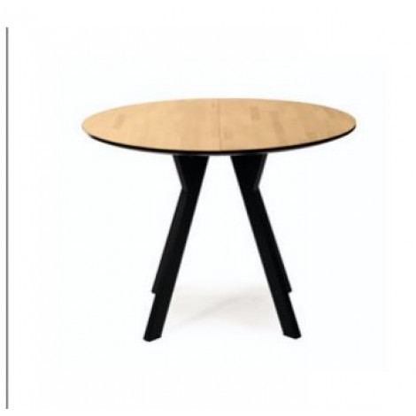 ST58M STÓŁ OKRĄGŁY ROZKŁADANY DĄB MIODOWY / CZARNY