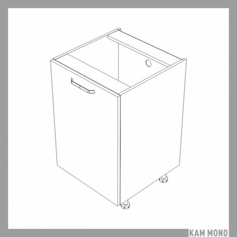 KAMMONO Fronty M4 Akryl - szafka dolna z drzwiami D50.1