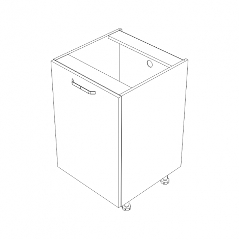 KAMMONO Fronty M4 Akryl - szafka dolna z drzwiami D55.1