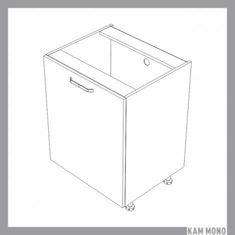 KAMMONO Fronty M4 Akryl - szafka dolna z drzwiami D60.1