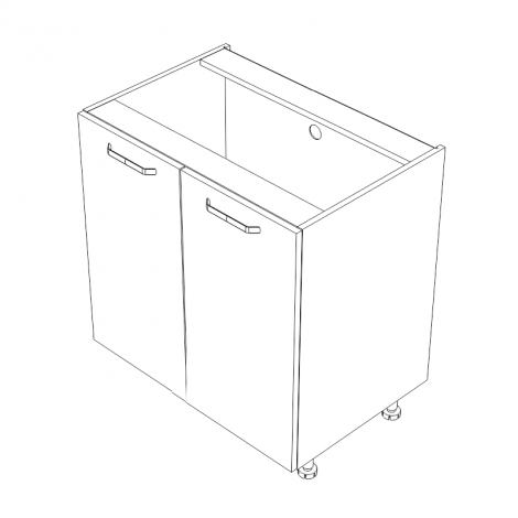 KAMMONO Fronty M4 Akryl - szafka dolna z drzwiami D70