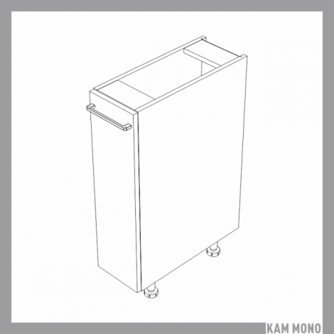 KAMMONO Fronty M4 Akryl - szafka dolna z koszem CARGO DC20