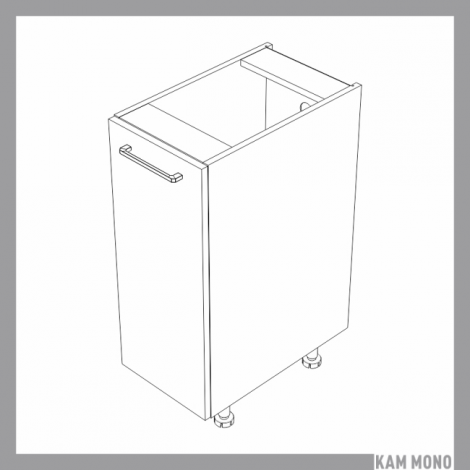 KAMMONO Fronty M4 Akryl - szafka dolna z koszem CARGO DC30