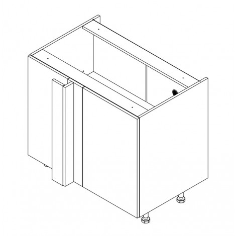 KAMMONO Fronty M4 Akryl - szafka dolna narożna pod cargo DPRP110X65 LEWA