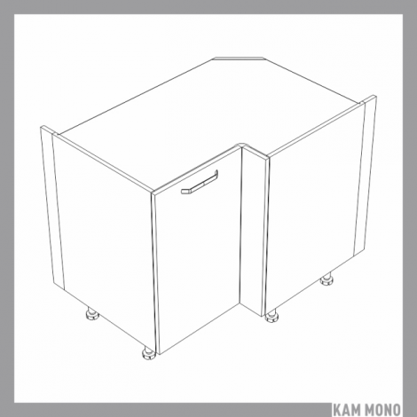 KAMMONO Fronty M4 Akryl - szafka dolna narożna DRP100X70