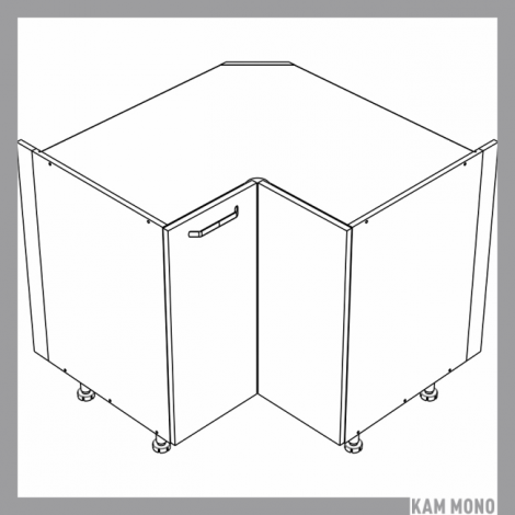 KAMMONO Fronty M4 Akryl - szafka dolna narożna DRP90