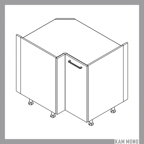 KAMMONO Fronty M4 Akryl - szafka dolna narożna DRP90X70