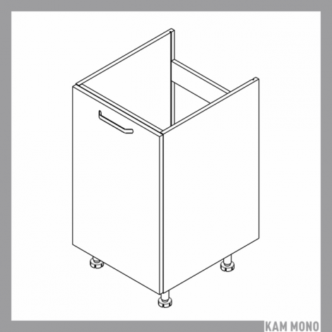 KAMMONO Fronty M4 Akryl - szafka dolna z drzwiami pod zlewozmywak DZ45.1