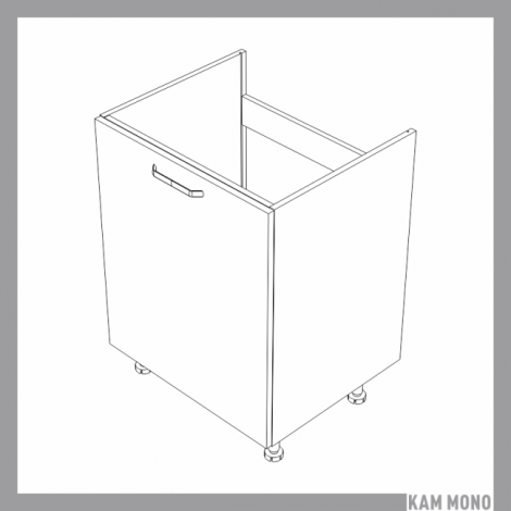 KAMMONO Fronty M4 Akryl - szafka dolna z drzwiami pod zlewozmywak DZ60.1