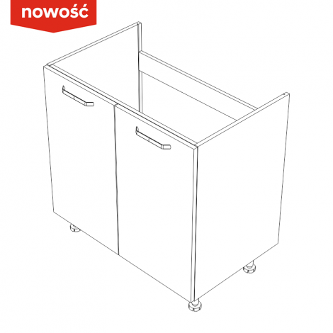 KAMMONO Fronty M4 Akryl - szafka dolna z drzwiami pod zlewozmywak DZ70