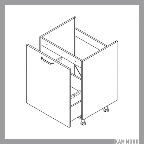 KAMMONO Fronty P4 - szafka dolna pod zlewozmywak DZCSS60