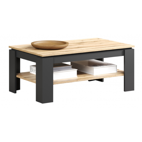 ESTEBAN ława 110 grafit / dąb evok