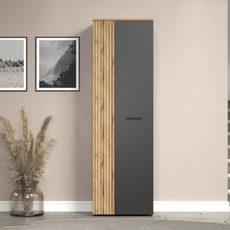 ESTEBAN szafa 2d/40 grafit / dąb evok