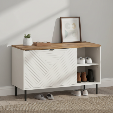 EVO szafka na buty 1k kaszmir / dąb castello