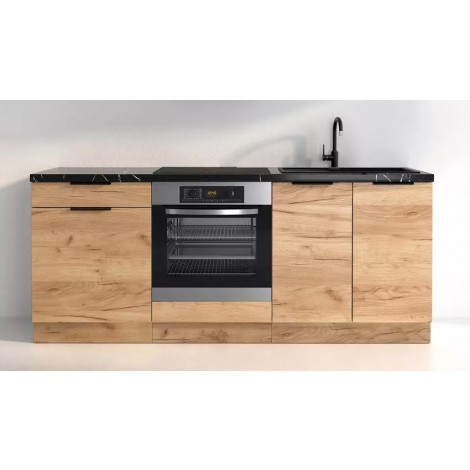 KAM SET Zestaw SET D200 P6 bez blatu zestaw szafek dolnych DĄB ZŁOTY KRAFT