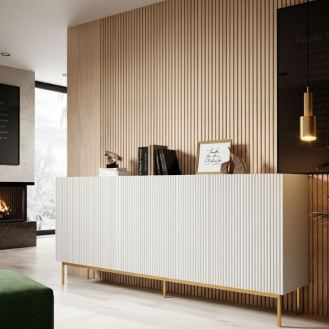 PAFOS komoda 200 biała ze stelażem