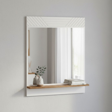 EVO szafa z lustrem 2d/40 kaszmir / dąb castello