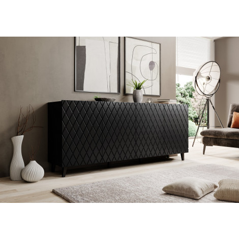  ASTI komoda czarny mat 