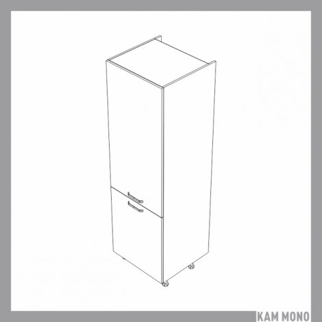 KAMMONO Fronty M4 Akryl - szafka stojąca słupek pod zabudowę lodówki SL60/71