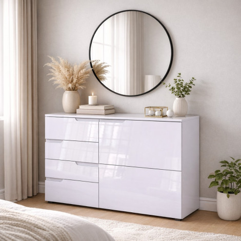 SELENE 05 BIAŁA KOMODA POŁYSK
