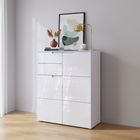 SELENE 07 BIAŁA KOMODA POŁYSK