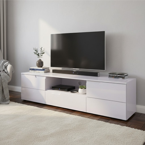 SELENE 09 BIAŁA SZAFKA RTV POŁYSK