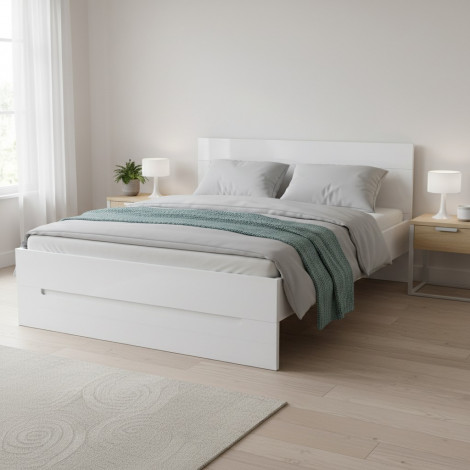 SELENE 33 BIAŁE ŁÓŻKO 160 X 200 POŁYSK