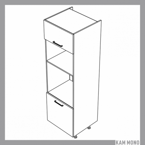 KAMMONO Fronty M4 Akryl - szafka stojąca z drzwiczkami słupek pod piekarnik i mikrofalę SPM60/71 