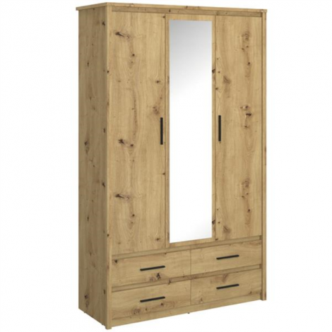  AYSON szafa z lustrem 3d4s dąb artisan