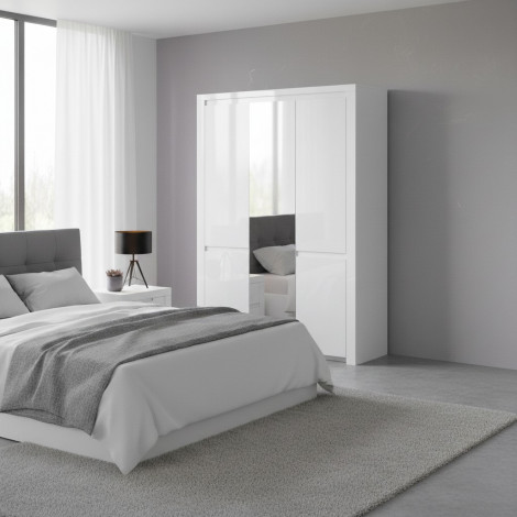  LINGO szafa z lustrem 5d biały połysk