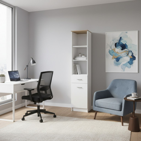 TOP MIX regał otwarty 1d1s biały