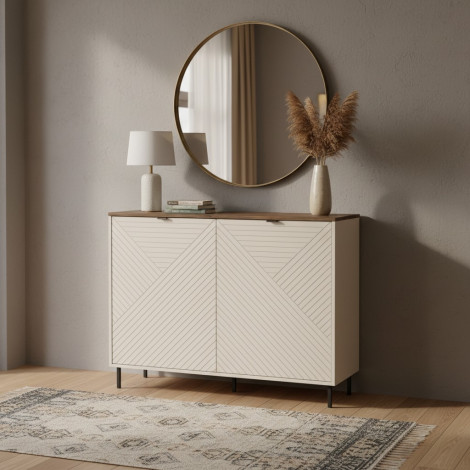 EVO komoda 2d kaszmir / dąb castello