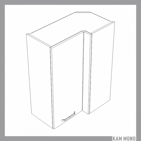 KAMMONO Fronty M4 Akryl - szafka wisząca narożna WRP70x40/90