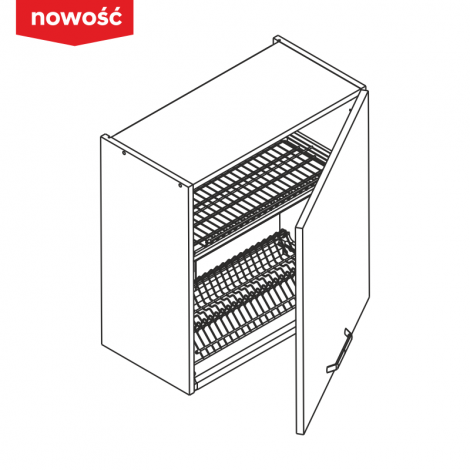 KAMMONO Fronty M4 Akryl - szafka wisząca z ociekarką WS60.1/61 