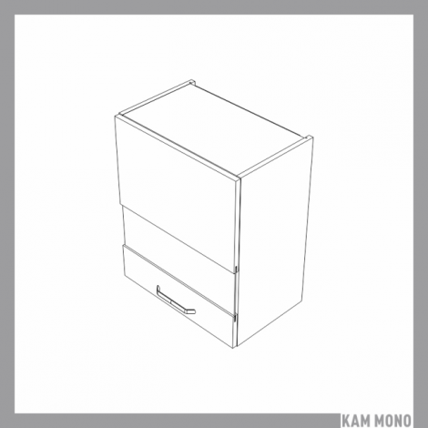 KAMMONO Fronty M4 Akryl - szafka wisząca witryna WW50.1/61 