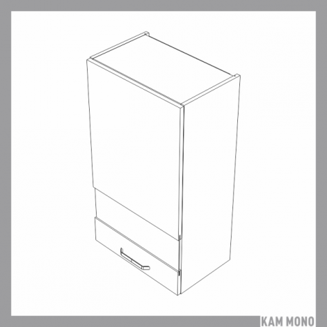 KAMMONO Fronty M4 Akryl - szafka wisząca witryna WW50.1/100