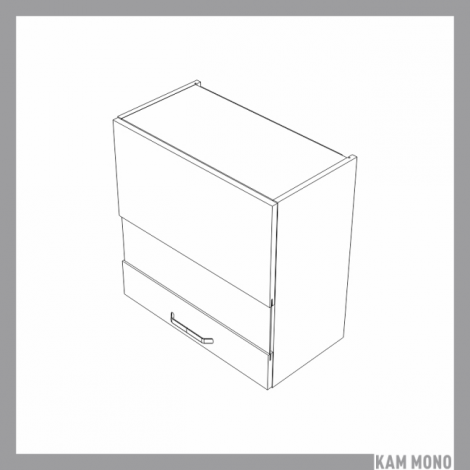 KAMMONO Fronty M4 Akryl - szafka wisząca witryna WW60.1/61 