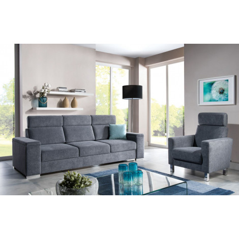 YORK 3F Sofa z ruchomymi zagłówkami