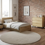 JAZZ łoże 120 z pojemnikiem dąb artisan