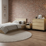 JAZZ łoże 120 z pojemnikiem dąb artisan