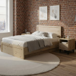 JAZZ łoże 120 z pojemnikiem dąb artisan