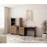 AMINO witryna niska 1d1w1s dąb wotan / czarny