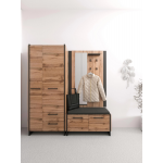 AMINO szafa 2d2s/45 dąb wotan / czarny