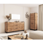 AMINO komoda 2d3s dąb wotan / czarny