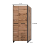 AMINO szafa 2d2s/45 dąb wotan / czarny