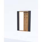 AMINO panel przedpokojowy z lustrem dąb wotan / czarny