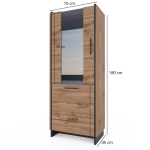  AMINO witryna 1d1w dąb wotan / czarny