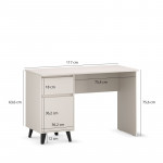 BORG biurko 1d1s/120 kaszmir