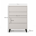 BORG komoda 4s/70 kaszmir